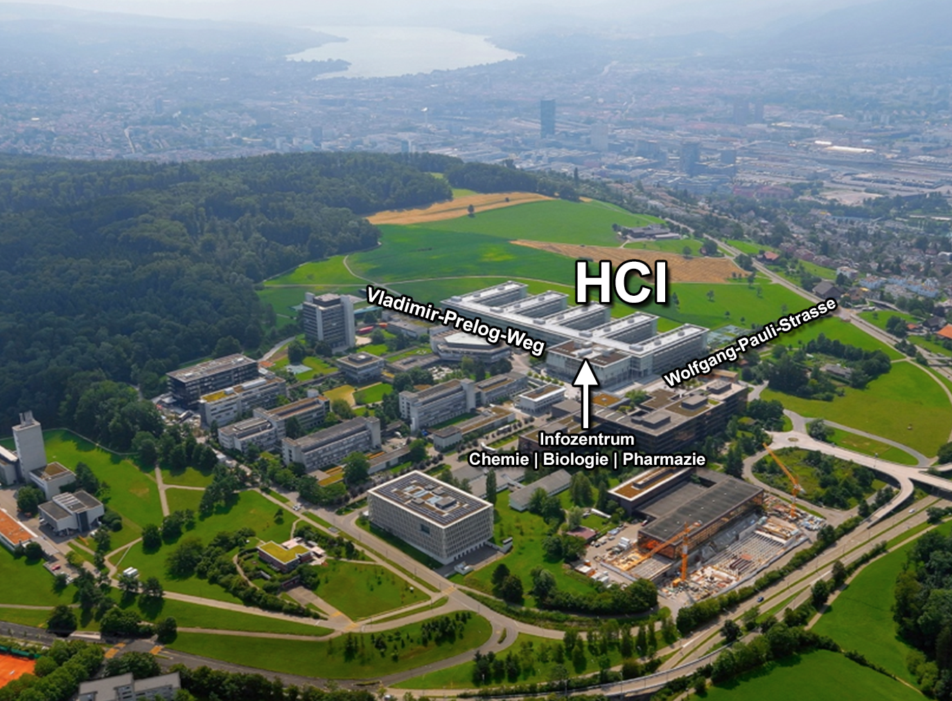 Vogelperspektive auf den Campus Hönggerberg