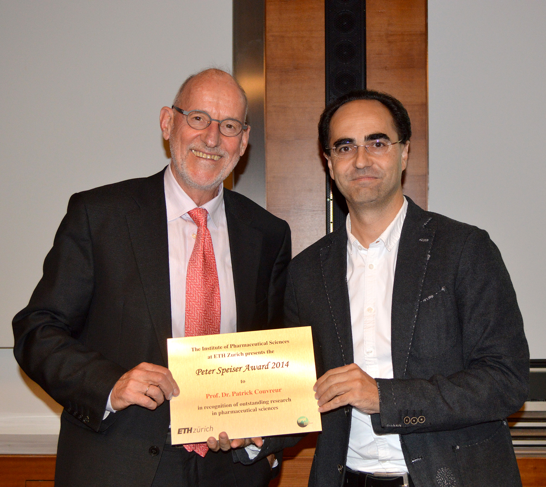 Enlarged view: 2014 Dr. Peter Speiser Award