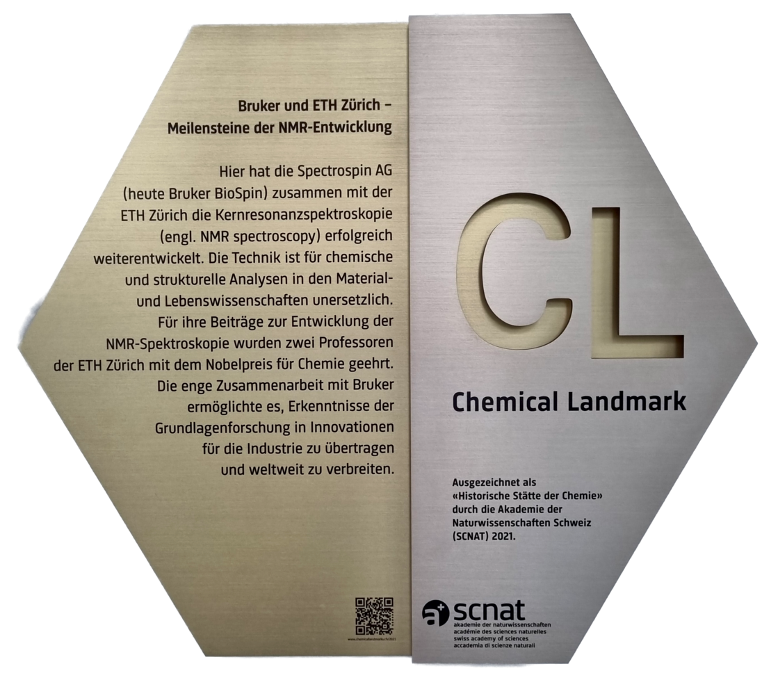 Chemical Landmark-Plakette Bruker